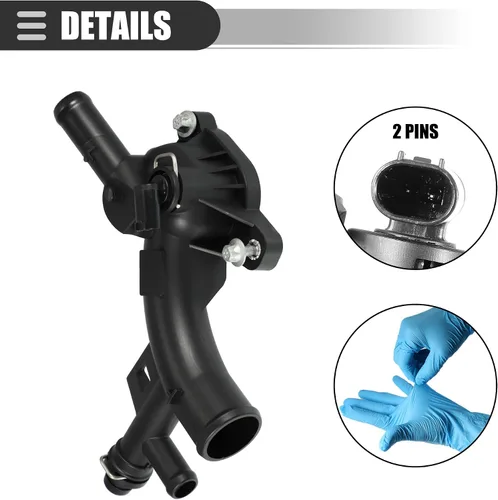 Miniatura 5 de Motoforti Salida de agua para carcasa del refrigerante del motor, manguera de refrigerante del motor, para Chevrolet Cruze 2011-2016, caucho ABS
