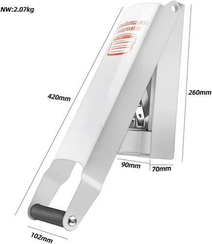 Miniatura 2 de Compactador de latas de aluminio blanco – Trituradora de latas de metal de 8/12/16 oz para montaje en pared resistente para seltzer de aluminio