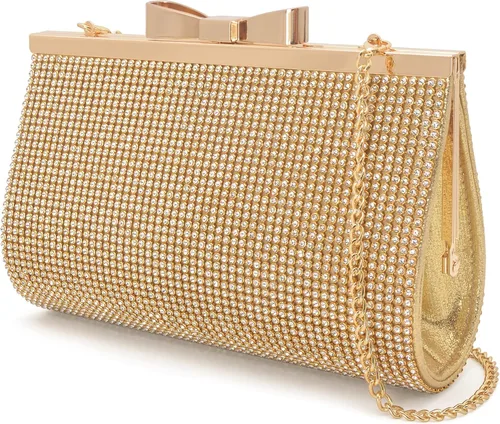 Sumnn Bolsa de mano de noche, cóctel, graduación, diamantes de imitación brillantes, para novia y dama de honor, boda, fiesta, formal, para mujer
