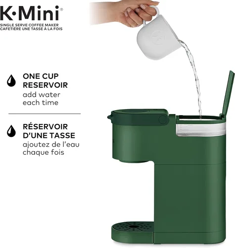 Miniatura 2 de Keurig K-Mini - Cafetera de cápsulas K-Cup de una sola porción, con un diseño ultra elegante, Evergreen