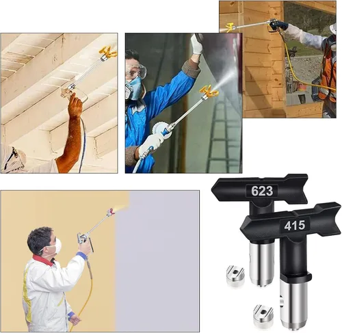 Miniatura 5 de 5 puntas de pulverización reversibles, puntas de boquilla de pulverización sin aire, con filtros de pistola pulverizadora, piezas de repuesto