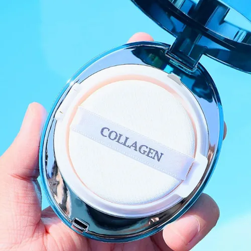 Miniatura 2 de Enough Cojín de aire de colágeno Aqua, base hidratante con SPF50, acabado húmedo y refuerzo de colágeno, belleza coreana esencial para piel #13