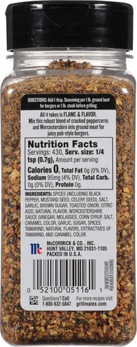 Miniatura 13 de McCormick Grill Mates Worcestershire Pub Burger Seasoning - Condimento para hamburguesas, 10.62 oz