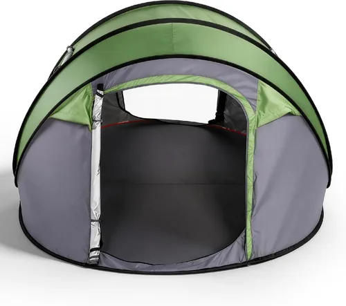 Miniatura 12 de Tienda de campaña desplegable fácil para 4 personas, instalación automática impermeable, 2 puertas, tienda de campaña familiar instantánea