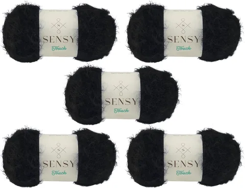 Miniatura 41 de Sensy Touch - Ovillo de lana, 3.5 onzas, 268 yardas, calibre 3 claro (blanco)