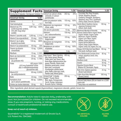 Miniatura 8 de Nature's Way ¡Alive! Max6 Potency - Multivitamínico completo para adultos, sin hierro añadido, vitaminas antioxidantes A, C, E, vitaminas B