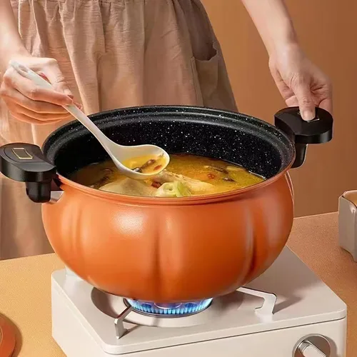 Miniatura 3 de Cacerola, olla médica piedra ahorro de tiempo de gran capacidad excelente sellado para el hogar (9.4 in)