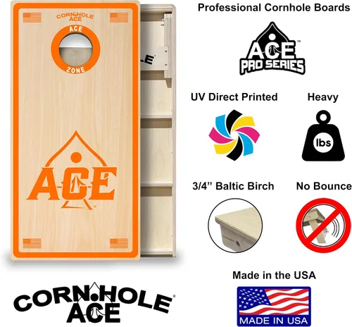 Miniatura 3 de CornholeAce ACE PRO Tablas de Cornhole profesionales, sin rebote, patas anchas triples, madera contrachapada de abedul báltico de 3/4 pulgadas