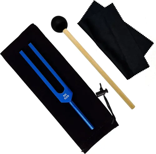 Miniatura 12 de MI528 Hz - Juego de diapasones de afinación de 528 Hz, chakras para reparación del ADN, diapasones de afinación curativos, diapasón de sanación