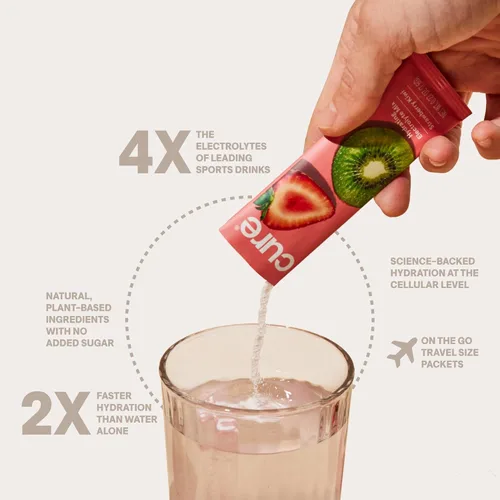 Miniatura 3 de Cure Hydration Mezcla de bebida con electrolitos a base de plantas Sin azúcar añadida FSA-HSA Polvo para alivio de deshidratación hecho