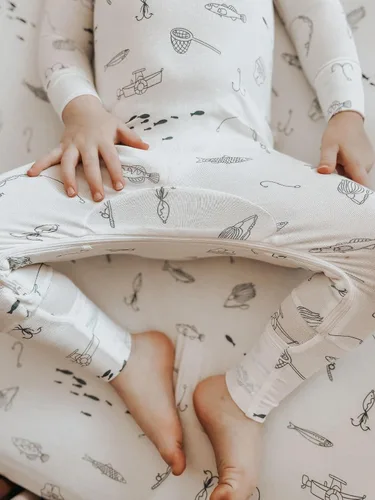 Miniatura 40 de GUNAMUNA Pijama unisex convertible ultrasuave para bebé, mameluco con cremallera para pañales, recién nacido a 24 meses
