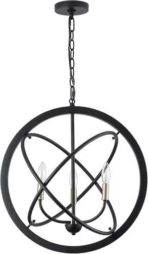 JoollySun Lámpara de araña de orbe: Lámparas de globo negro para colgar en el techo para comedor cocina