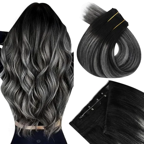 Miniatura 24 de Easyouth Extensión de cola de caballo de cabello humano marrón ombré, extensión de colas de caballo, extensiones de cola de caballo de color marrón