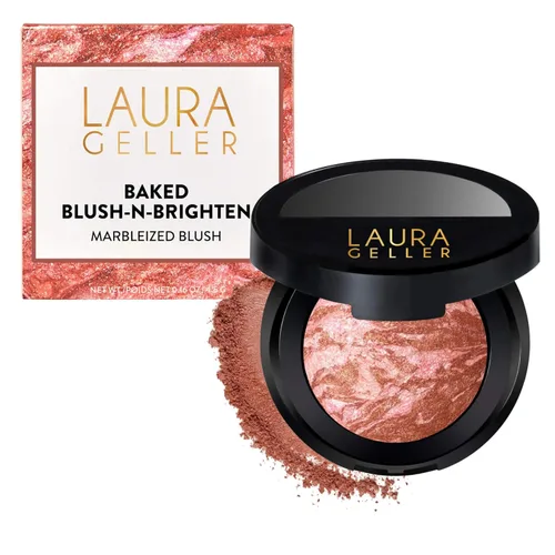 Miniatura 22 de LAURA GELLER NEW YORK Blush-n-Brighten - Rubor horneado marmoleado para mejillas - Tono Pink Grapefruit (pomelo rosado), acabado satinado - Color 05