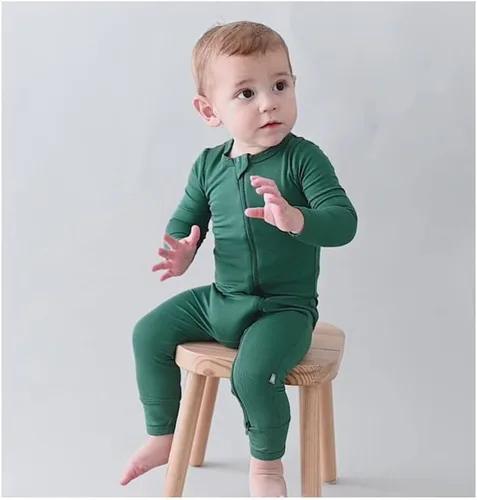 Miniatura 2 de Baby Unisex Soft Footies Zipper Closure Footless Pajama Sleepers Pjs N' Plays One-Piece Romper 0-24M