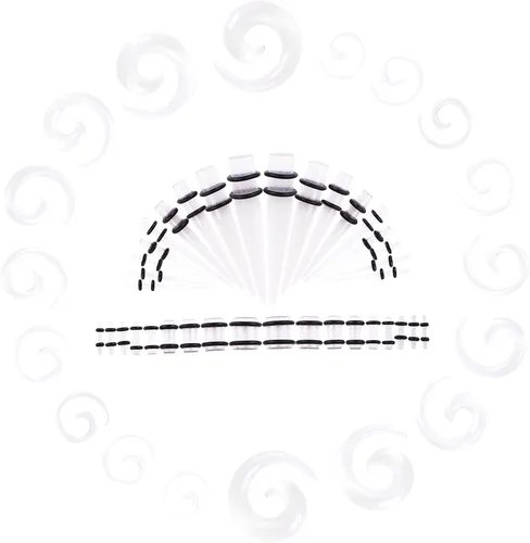 Miniatura 10 de Memsion Kit de estiramiento de orejas, 54 piezas, 14 calibres 00, kit de piercings