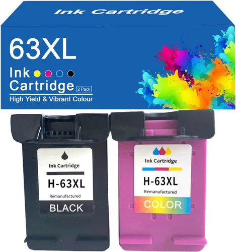 Miniatura 9 de 63XL 63 - Cartuchos de tinta compatibles con HP 63 63XL, cartuchos de tinta de alto rendimiento para impresoras HP DeskJet 1110, 1115, 2130, 2135