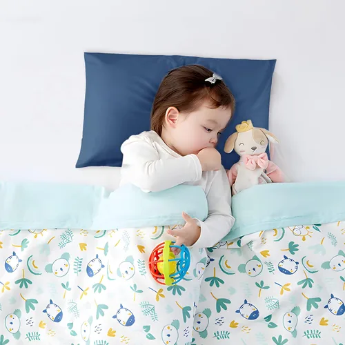 Miniatura 2 de Funda de almohada de algodón para niños pequeños de 14 x 20 pulgadas, sobre de algodón de fibra larga, ultra suave, transpirable, duradero, funda