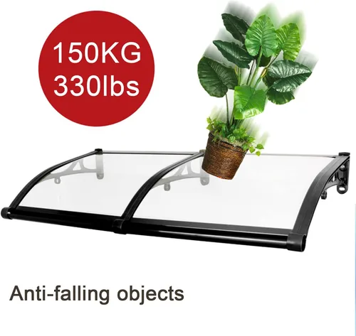 Miniatura 3 de Toldo para ventana de puerta delantera con fregadero grande de aleación de aluminio, cubierta de nieve para lluvia, toldo de entrada, cubierta