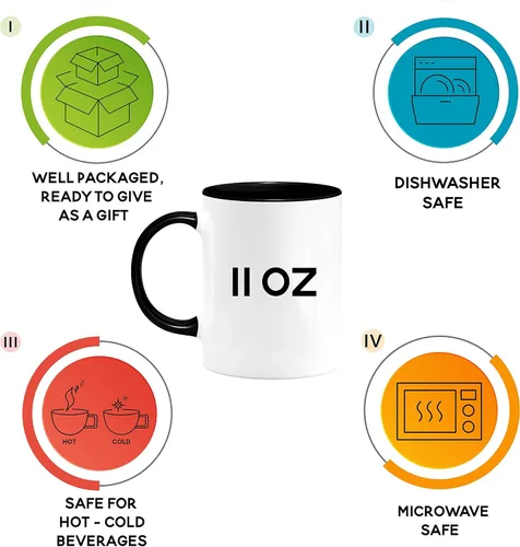 Miniatura 6 de Tazas de café personalizadas con arte de nube de palabras, 12 colores y 9 fuentes artísticas, 11 onzas. Regalos personalizados para parejas, hombres