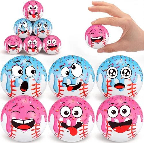 Miniatura 17 de Arrowbash 12 piezas de mini bolas de estrés con cara para niños, pelotas de espuma para apretar con cara divertida para niños y niñas, para aliviar
