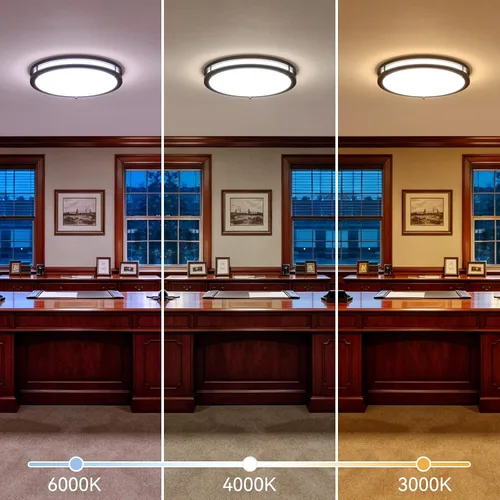 Miniatura 5 de Kalium - Lámpara de techo LED con control remoto de 10 pulgadas, lámpara de techo empotrada, 18W 3000K-6000K temperatura de color ajustable