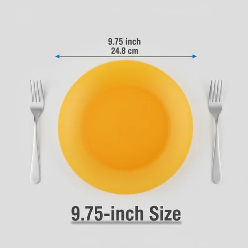 Miniatura 3 de AOYITE Platos de plástico reutilizables para uso diario, juego de 12 platos irrompibles de 10 pulgadas, sin BPA, aptos para lavavajillas