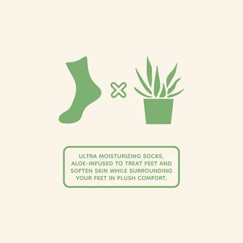 Miniatura 4 de BambooMN Calcetines de spa de nailon mullidos con infusión de aloe para mujer, talla 4-8, aguamarina, 3 pares