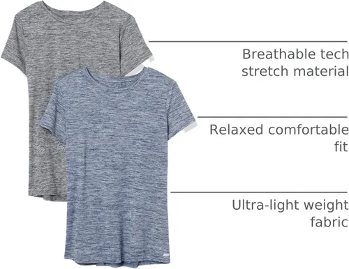 Miniatura 23 de Amazon Essentials Camiseta de manga corta con cuello redondo para mujer, de secado rápido, para entrenamiento, gimnasio, paquete múltiple