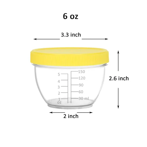 Miniatura 2 de Youngever 18 juegos de almacenamiento de alimentos para bebés, recipientes de alimentos para bebés de 6 onzas con tapas, 9 colores rosa brillante