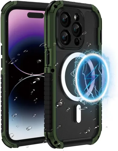 Miniatura 9 de FW - Funda de metal para iPhone 15 Pro, compatible con MagSafe, funda para iPhone 15 Pro, marco de metal de aluminio, cuerpo completo, resistente