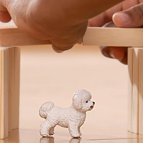 Miniatura 2 de Schleich Farm World - Figura de perro de juguete Bichon Frise - Juguetes de animales de granja para niños y niñas - Niños a partir de 3 años