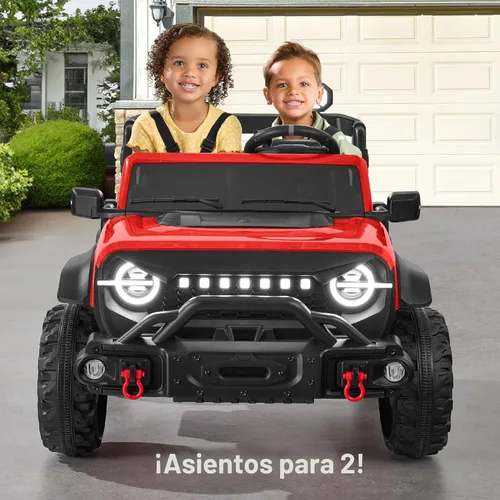 Miniatura 3 de Best Choice Products Camión de paseo eléctrico de 24 V para niños de 2 plazas con capacidad de peso de 132 lb, control parental, Bluetooth, luces