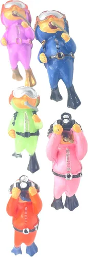 Miniatura 3 de 5 piezas de decoración flotante para pecera, lindo buceador acuario, decoración de pecera, acuario, accesorios de adorno para buzo