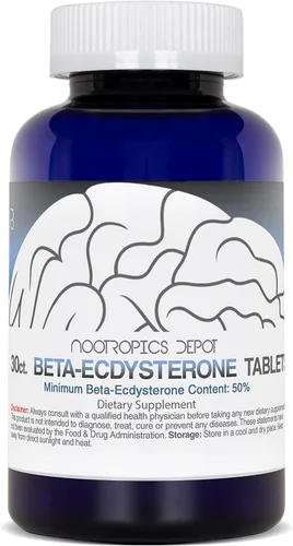 Miniatura 2 de Nootropics Depot Beta Ecdysterona/20-hidroxiecdisona 50% cápsulas 500mg Extracto de cianotis aracnoidea Fitoecdisteroide 30
