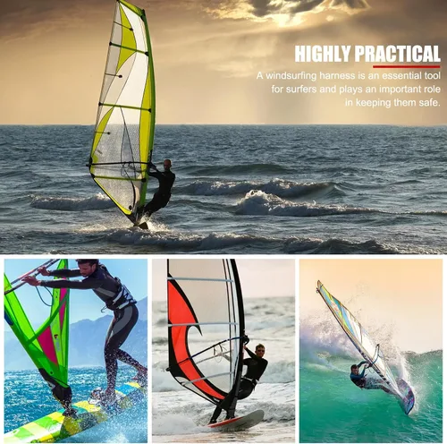 Miniatura 7 de Cuerda de correa de surf, 2 piezas de 28 a 34 pulgadas, líneas de arnés de seguridad ajustable para windsurf, correa para tabla de surf, accesorio