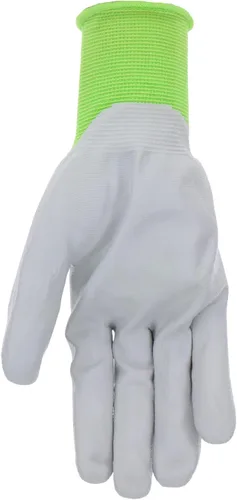Miniatura 4 de Everyday Mud - Guantes de trabajo de palma de cuero sintético reforzado de alta destreza para mujer Verde