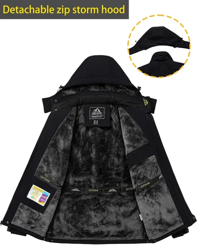 Miniatura 4 de TACVASEN Men's Winter Ski Jacket Waterproof Snow Coats Snowboard Fleece Lining Jacket Warm Parka with Hooded