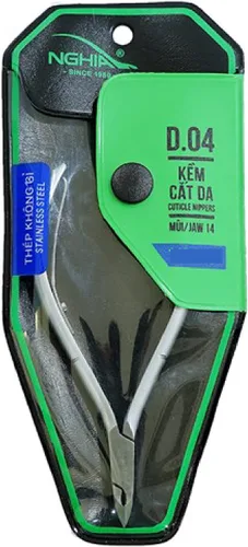 Miniatura 4 de Nghia Pinza de cutícula profesional de acero inoxidable C-05 (D-04) Jaw 16 Osimihome Cortador de cutículas Herramientas de manicura con 1 resorte