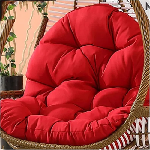 Miniatura 9 de Cojín de columpio para silla de huevo de ratán, para exteriores e interiores, reemplazo de cojín para silla de huevo, lavable y grueso, cojines
