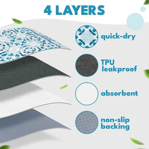 Miniatura 6 de NALALAS Almohadillas grandes lavables para orina para perros Reutilizables, impermeables y ultra absorbentes Almohadillas para orina de perro