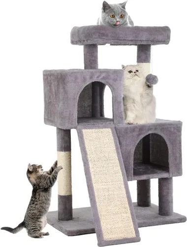 Árbol para gatos de interior, torre para gatos de 36 pulgadas, condominio de varios niveles para gatos con sisal, tabla de rascar, bola colgante,