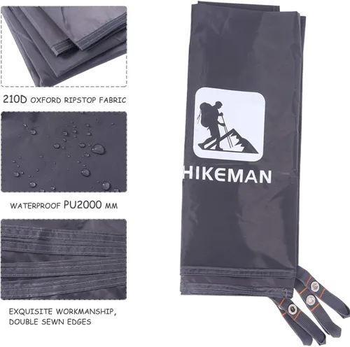 Miniatura 4 de Hikeman Huella de la tienda de campaña: lona impermeable para campamento, resistente para guardar el suelo, alfombrilla ultraligera para senderismo