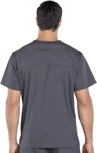 Miniatura 4 de Cherokee WW Professionals WW695 - Camisa de uniforme sanitario para hombre, con cuello en V
