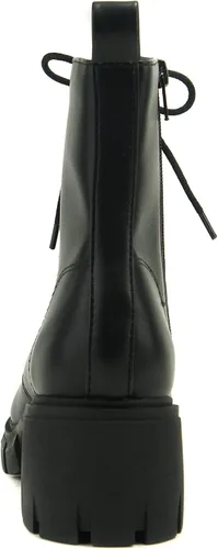Miniatura 4 de Soda TUNDRA Botas de combate de moda con cordones y cremallera lateral para mujer