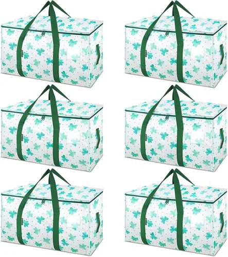 Miniatura 41 de BALEINE Paquete de 2 bolsas de mudanza de gran tamaño con asas reforzadas, bolsa de almacenamiento resistente para ropa, suministros de mudanza