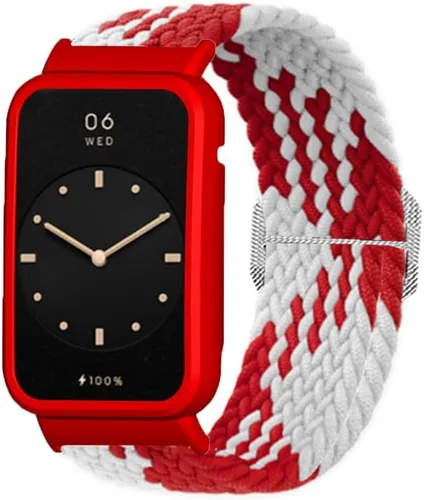 Miniatura 10 de Senter Correa de repuesto de liberación rápida de nailon suave para Huawei Band 7 pro Smart Watch Naranja