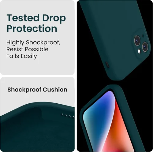 Miniatura 4 de FireNova Funda diseñada para iPhone 13, funda de silicona mejorada [protección de cámara], forro interior de microfibra antiarañazos, 6.1 pulgadas