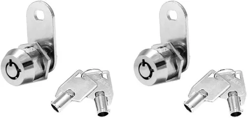 Miniatura 8 de Kingsley Cerradura tubular de leva (paquete de 2) con cilindro de 1-1/2 pulgadas, acabado cromado, con llave similar, cerradura para gabinete de RV