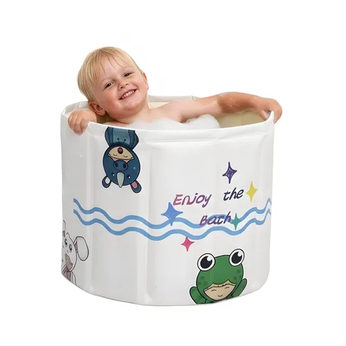 Miniatura 8 de WAVYEASE® Upgraded Portable Bath Tub for Toddlers - Foldable Deep Soak Bathtub for Kids, One-Second Setup, Easy Storage, Lightweight, Travel